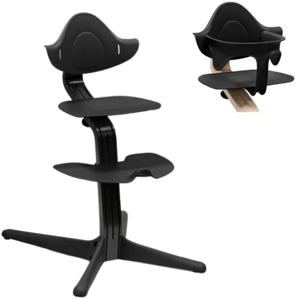 Högstol bok - svart inkl. babysäte